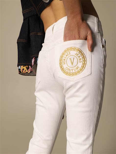 white VERSACE Women Jeans 